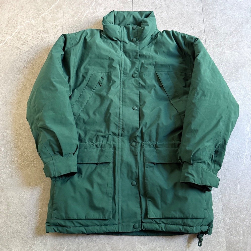 Vintage Eddie Bauer Goose Down Parka Jacket Green Womens Size Medium